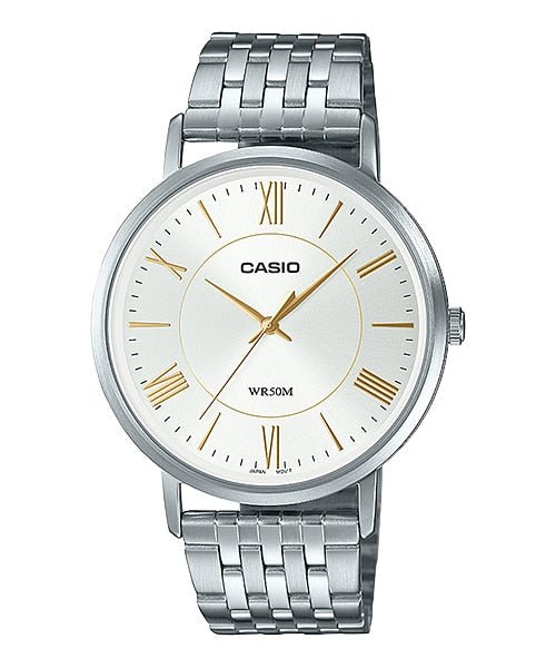 Casio Men's Analog MTP - B110D - 7AVDF Silver dail Stainless Steel Band Casual Watch - Zamana.pk Main image