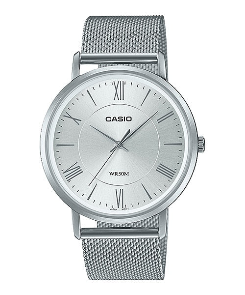 Casio Men's Analog MTP - B110M - 7AVDF Silver Stainless Steel Band Casual Watch - Zamana.pk Main image