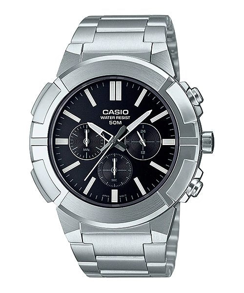 Casio Men's Analog MTP - E500D - 1AVDF Stainless Steel Band Casual Watch - Zamana.pk Main image