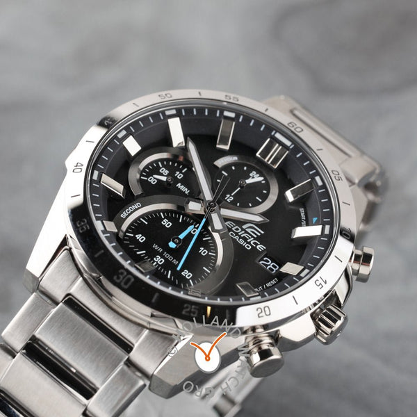Casio Men's Chronograph Quartz Watch with Stainless Steel Strap EFR - 571D - 1AVUDF - Zamana.pk