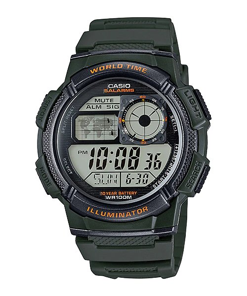 Casio Mens Digital Casual Quartz Watch AE - 1000W - 3A - Zamana.pk Main image