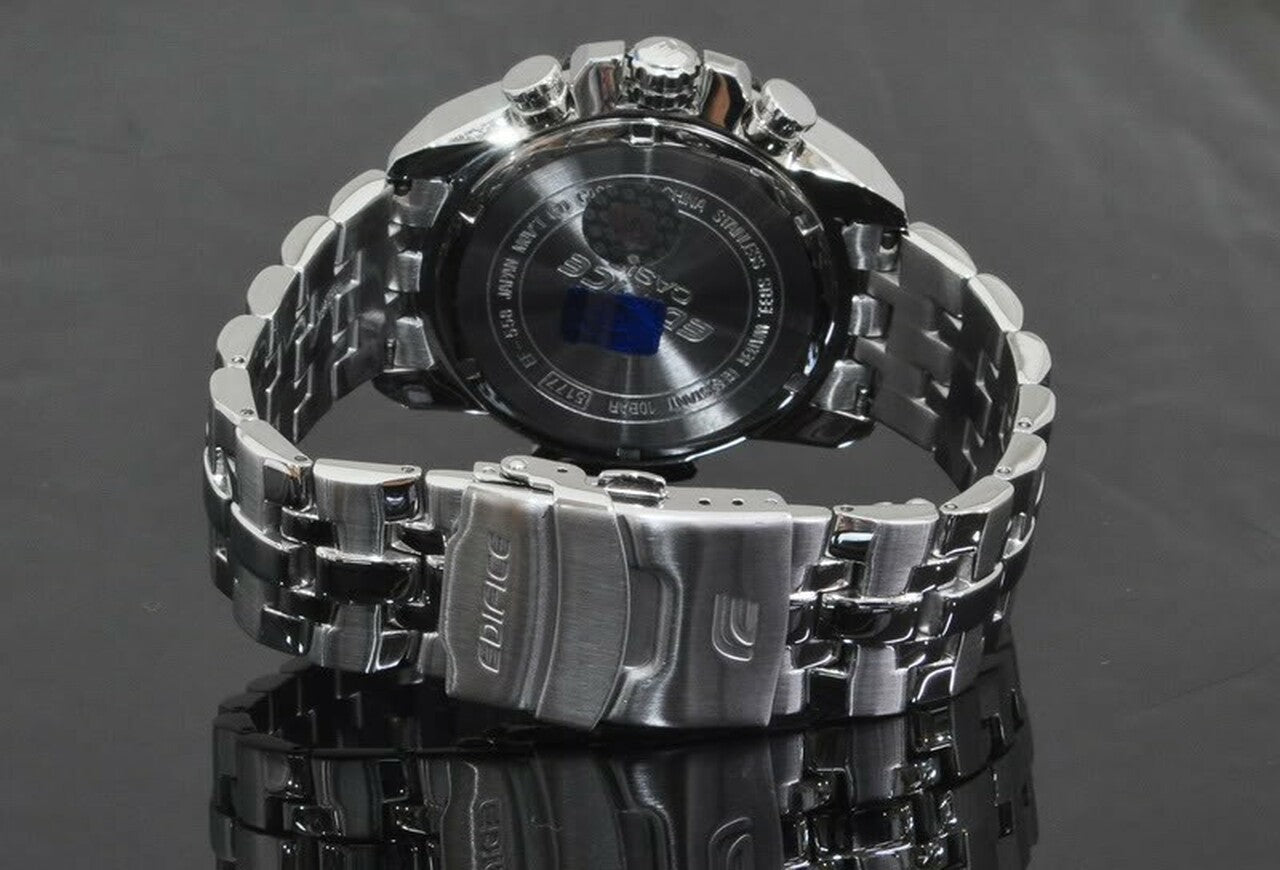 Casio Men's Edifice Alloy Steel Quartz Stainless Steel Strap, Silver, 20 Casual Watch (Model: EF - 558D - 1AVDF) - Zamana.pk
