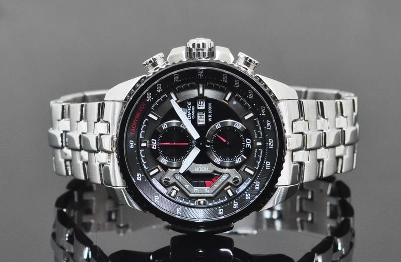 Casio Men's Edifice Alloy Steel Quartz Stainless Steel Strap, Silver, 20 Casual Watch (Model: EF - 558D - 1AVDF) - Zamana.pk