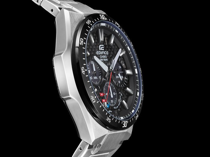 Casio Men's Edifice Quartz Watch with Stainless - Steel Strap, Silver, 20 (Model: EQS - 800CDB - 1AVCF) - Zamana.pk