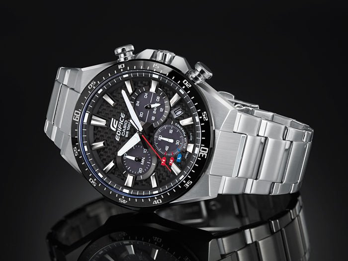 Casio Men's Edifice Quartz Watch with Stainless - Steel Strap, Silver, 20 (Model: EQS - 800CDB - 1AVCF) - Zamana.pk