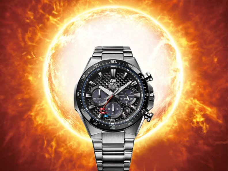 Casio Men's Edifice Quartz Watch with Stainless-Steel Strap, Silver, 20 (Model: EQS-800CDB-1AVCF) Secondary image