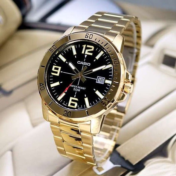 Casio Men's Japanese Quartz Stainless Steel Strap MTP - VD01G - 1BVUDF Watch - Zamana.pk