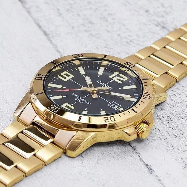 Casio Men's Japanese Quartz Stainless Steel Strap MTP - VD01G - 1BVUDF Watch - Zamana.pk