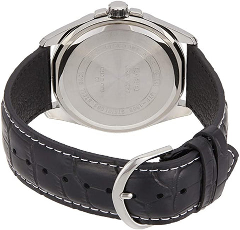 Casio Men's MTP - 1308L - 1AVDF Black Leather Quartz Watch with Black Dial - Zamana.pk