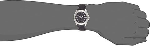 Casio Men's MTP - 1308L - 1AVDF Black Leather Quartz Watch with Black Dial - Zamana.pk