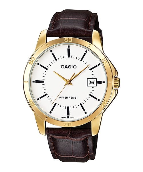 Casio Men's MTP-V004GL-7A Date Quartz Watch with Genuine Leather Secondary image