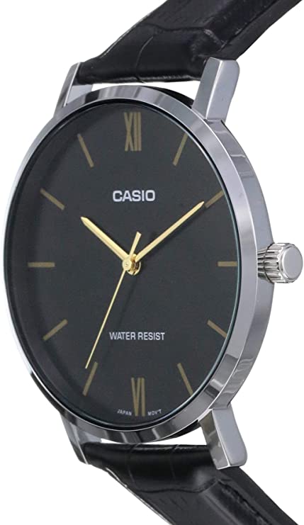 Casio Mens Quartz Watch, Analog Display and Leather Strap MTP - VT01L - 1BUDF - Zamana.pk