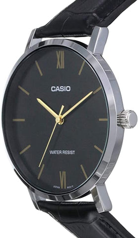 Casio Mens Quartz Watch, Analog Display and Leather Strap MTP - VT01L - 1BUDF - Zamana.pk