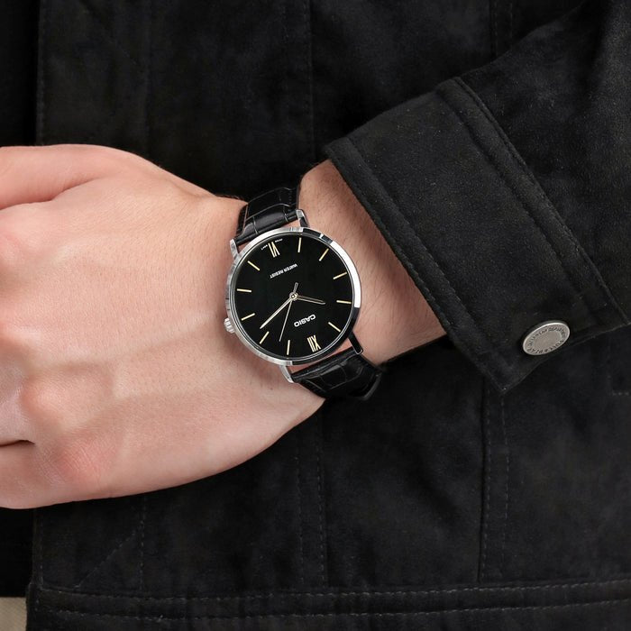 Casio Mens Quartz Watch, Analog Display and Leather Strap MTP - VT01L - 1BUDF - Zamana.pk