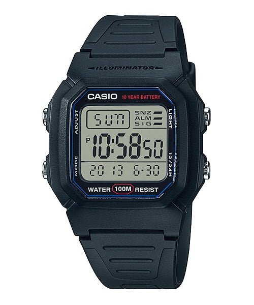 Casio Men's W - 800H - 1AV Classic Digital Sport Watch with Black Band - Zamana.pk