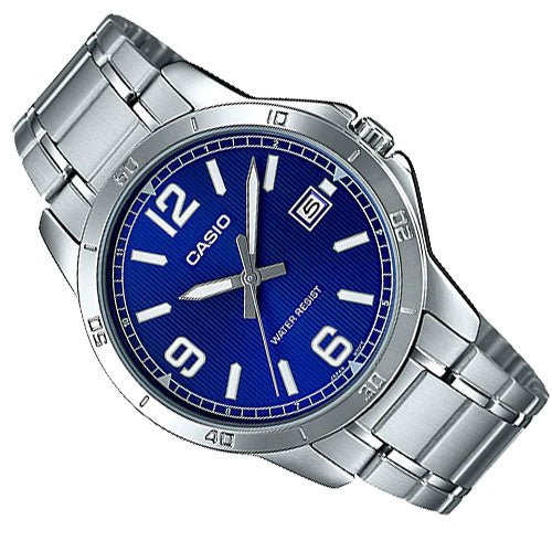 Casio Men's Wristwatch Stainless steel band MTP - V004D - 2BUDF - Zamana.pk