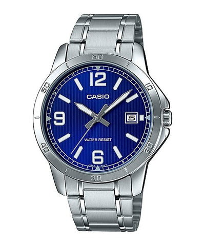 Casio Men's Wristwatch Stainless steel band MTP - V004D - 2BUDF - Zamana.pk