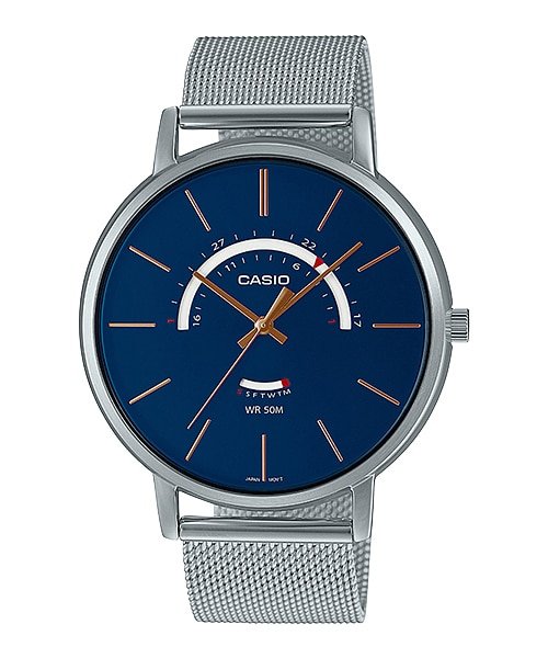 Casio Mesh MTP - B105M - 2AVDF Male Quartz Watch - Zamana.pk Main image