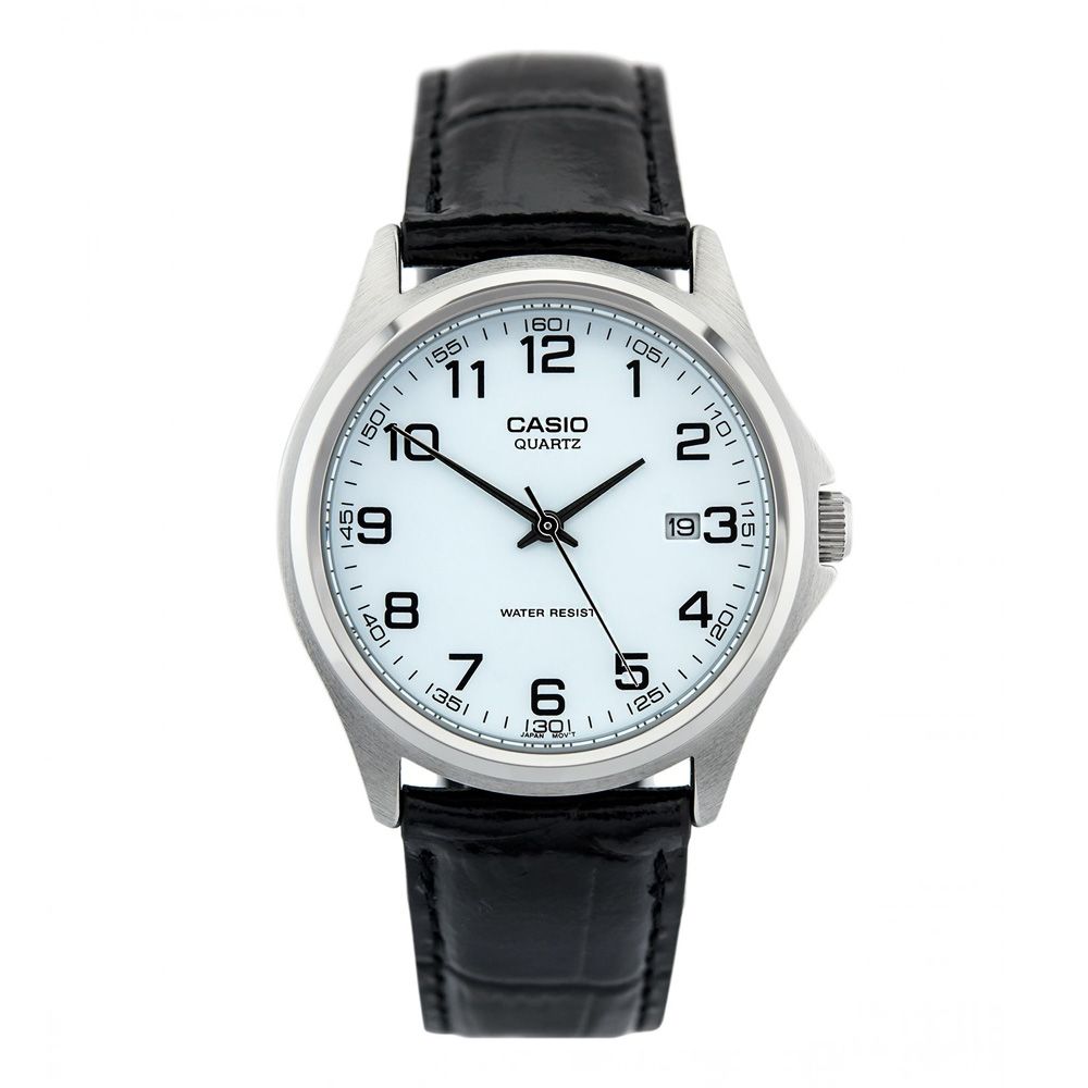 Casio MTP - 1183E - 7BDF Black Leather Strap Watch for Men - Zamana.pk Main image