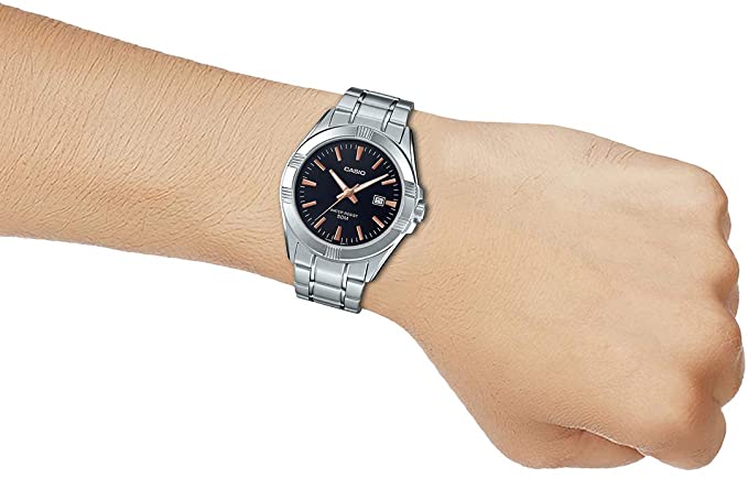 Casio MTP - 1308D - 1A2VDF Men's Standard Stainless Steel Black Dial Casual Analog Watch - Zamana.pk