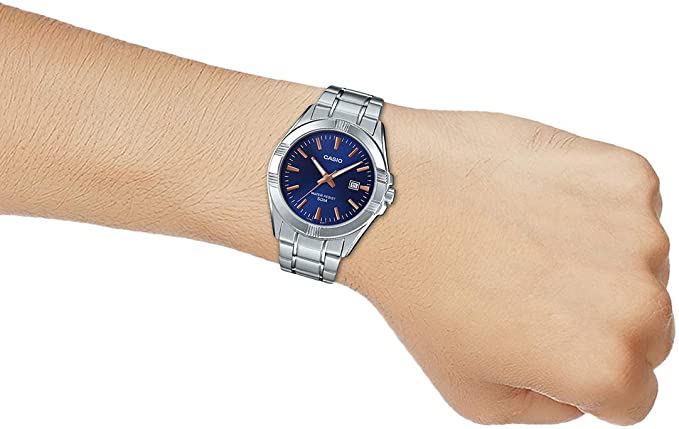 Casio MTP - 1308D - 2AVDF Men's Standard Stainless Steel Blue Dial Casual Analog Watch - Zamana.pk