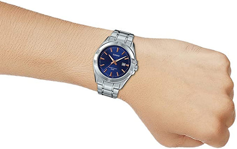 Casio MTP - 1308D - 2AVDF Men's Standard Stainless Steel Blue Dial Casual Analog Watch - Zamana.pk