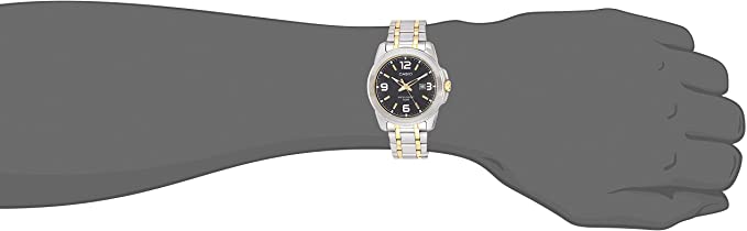 CASIO MTP - 1314SG - 1AV Men's Enticer Gents (Black - Gold) Stainless Steel Analog Quartz Watch - Zamana.pk