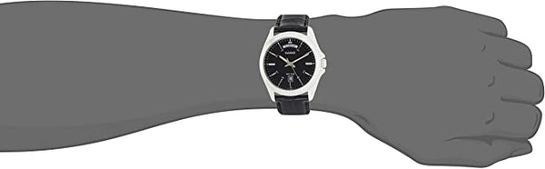 Casio MTP - 1370L - 1A Black Leather Strap Watch for Men - Zamana.pk