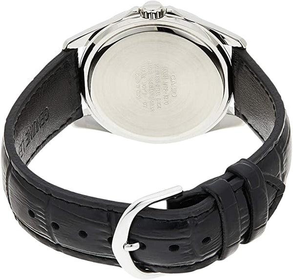 Casio MTP - 1370L - 1A Black Leather Strap Watch for Men - Zamana.pk