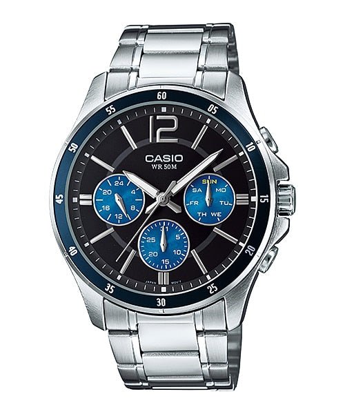 Casio MTP - 1374D - 2AVDF Men's Enticer Black Dial MTP - 1374D - 2AVDF(A950) - Zamana.pk
