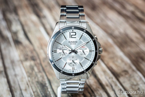 CASIO MTP - 1374D - 7AVDF Silver Dial Stainless Steel Men's Watch - Zamana.pk