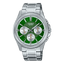 Casio MTP - 1375D - 3AVDF Men's Metal Band Multifunction Green Dial Watch - Zamana.pk