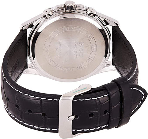 Casio MTP - 1375L - 7AVDF Black leather Strap Water Resistant Date day Men's Watch - Zamana.pk
