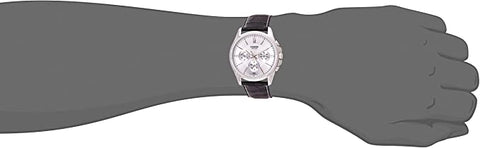 Casio MTP - 1375L - 7AVDF Black leather Strap Water Resistant Date day Men's Watch - Zamana.pk