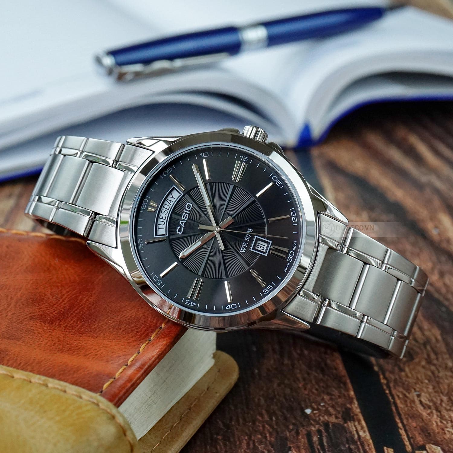 Casio MTP - 1381D - 1AVDF For Men - Analog, Casual Watch, Grey Band, Analog Display - Zamana.pk