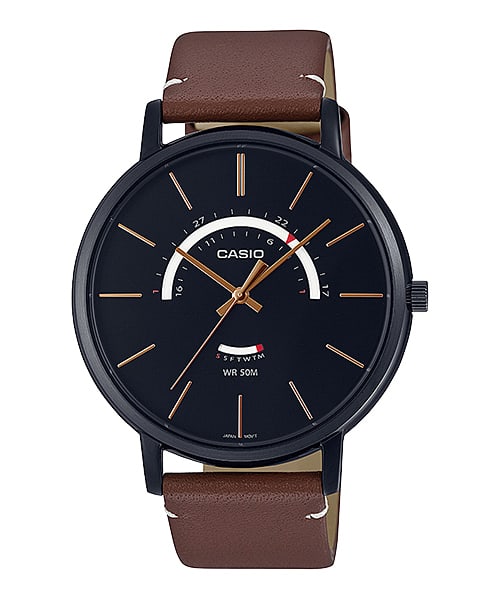 Casio MTP - B105BL - 1AVDF Men's Analog leather Band Casual Watch - Zamana.pk Main image