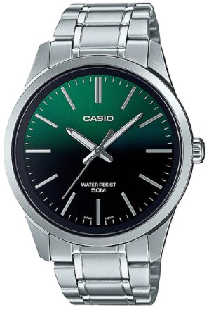 Casio MTP - E180D - 3AVDF Watch For Men with Green Gradient Dial - Zamana.pk Main image