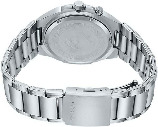 Casio MTP - E200D - 7A2V Men's Stainless Steel Illuminator Day Date Silver Dial Watch - Zamana.pk