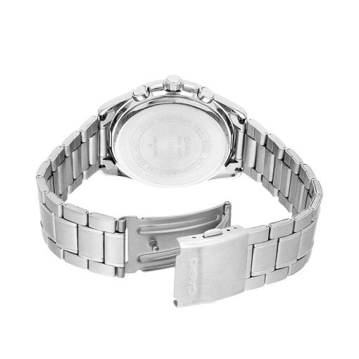 Casio MTP - E305D - 7AVDF Chronograph Silver Dial Men’s Watch - Zamana.pk