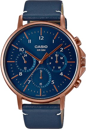 Casio MTP - E321RL - 2AVDF Enticer Analogue Blue Dial Men's Watch - Zamana.pk Main image