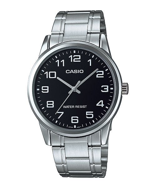 Casio MTP-V001D-1BUDF Men's Standard Stainless Steel Easy Reader Black Dial Watch Secondary image