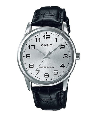 Casio MTP - V001L - 7B Black Leather Watch for Men - Zamana.pk