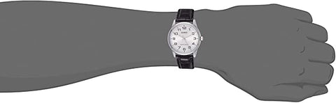 Casio MTP - V001L - 7B Black Leather Watch for Men - Zamana.pk