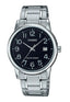 Casio MTP - V002D - 1BUDF Men's Standard Analog Stainless Steel Date Black Dial Watch - Zamana.pk