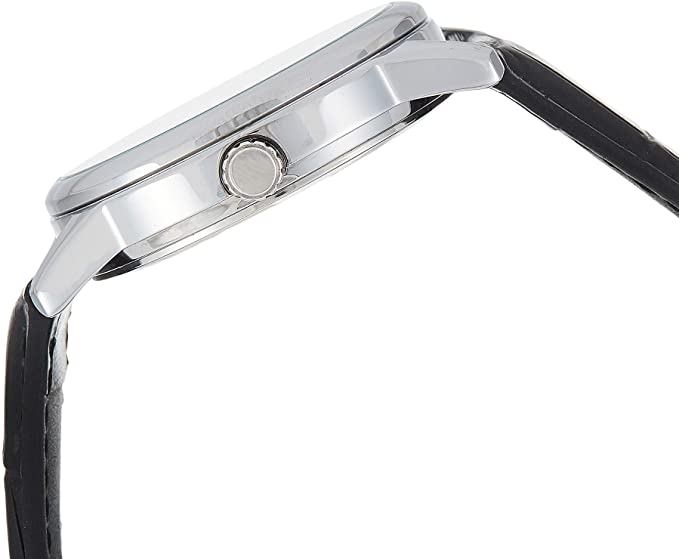 Casio MTP - V002L - 1B Men's Standard Analog Leather Band Easy Reader Day Date Watch - Zamana.pk