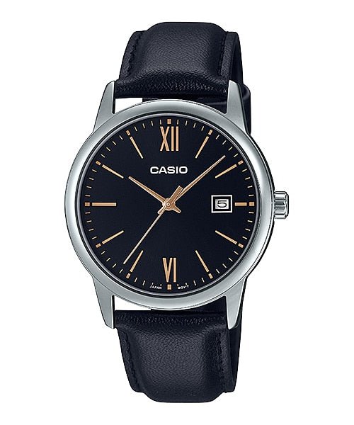 Casio MTP - V002L - 1B3UDF Men's Standard Analog Leather Band Easy Reader Date Watch - Zamana.pk Main image