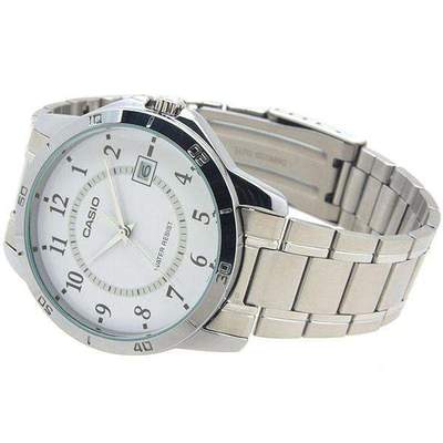 Casio MTP - V004D - 7BUDF Silver Stainless Watch for Men - Zamana.pk