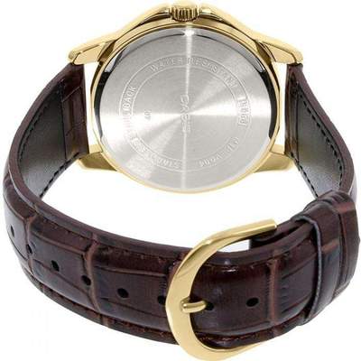 Casio MTP - V004GL - 9AUDF Brown Leather Watch for Men - Zamana.pk