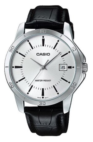Casio MTP - V004L - 7A Men's Standard Analog Stainless Steel Date Silver Dial Watch - Zamana.pk Main image