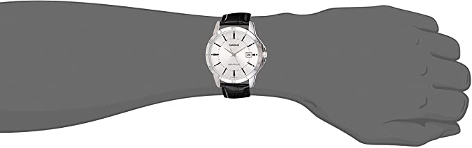 Casio MTP - V004L - 7A Men's Standard Analog Stainless Steel Date Silver Dial Watch - Zamana.pk